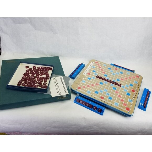Vintage 1977 SCRABBLE TURNTABLE DELUXE EDITION Selchow & Righter Complete! Game - Picture 1 of 16